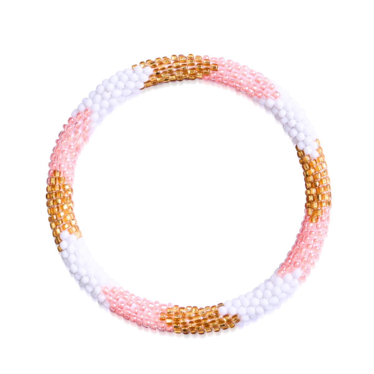 Lait de poule | Bracelet de perles de verre de l'Himalaya